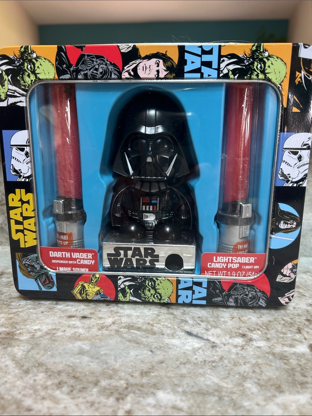 Star Wars Darth Vader Black Figure with Red Lightsaber Candy Pops